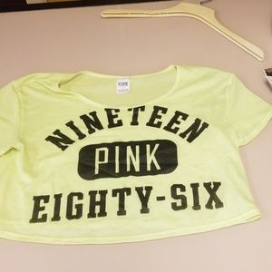 Pink crop jersey